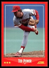 Ted Power 1988 Score #242 Cincinnati Reds MLB READ FREE SHIPPING AutographDen