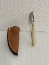 2012 Anza File Knife Mini Fixed Blade Skinner Bone Handle With Sheath