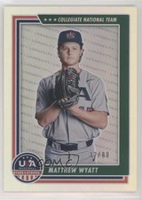 2022 Panini USA Baseball Stars & Stripes Holo Silver 32/80 Matthew Wyatt 05cx