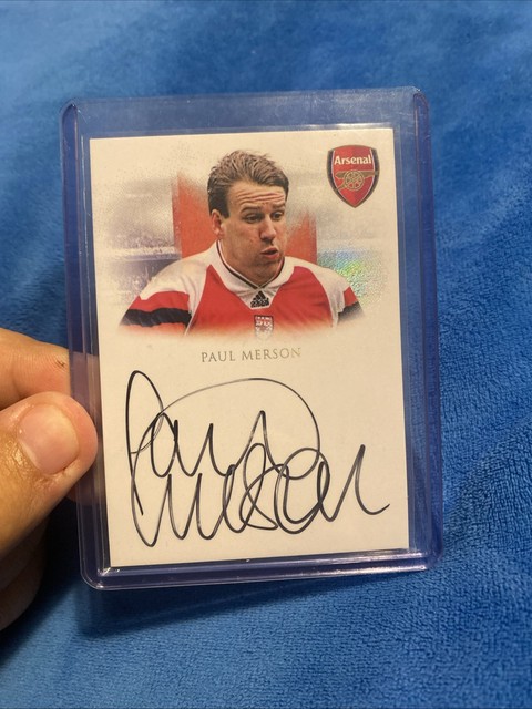 Paul Merson On Card Auto 1/1 Futera Arsernal 2025