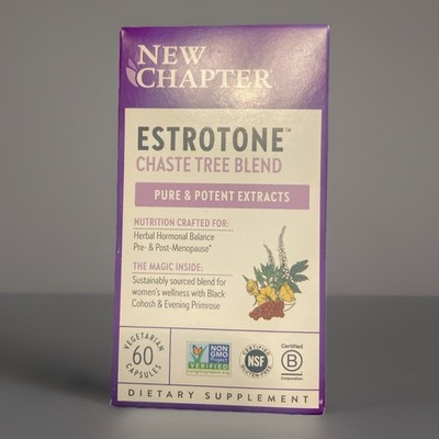 New Chapter Estrotone Chaste Tree Blend 60 CT Vegetarian 08/2026+ NEW
