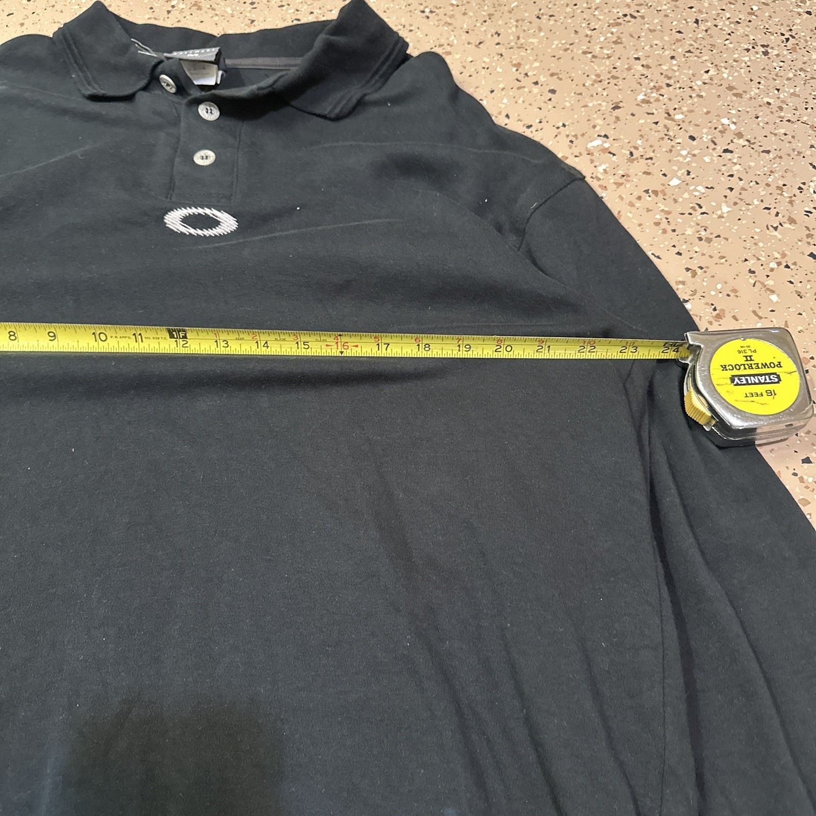 Vintage Oakley Software Center Logo Polo Long Sleeve Shirt Size M Black READ image 9