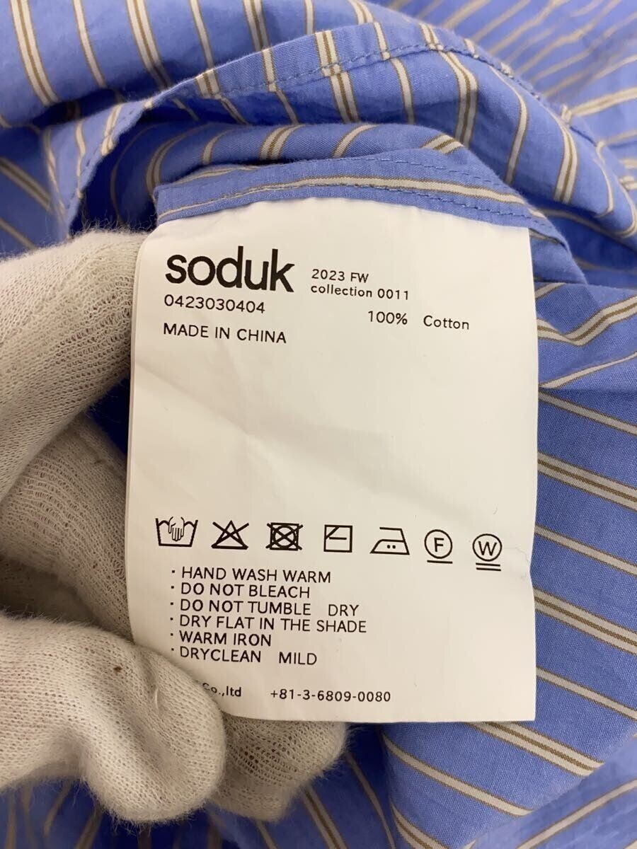 soduk altra camicia manica lunga blu cotone righe 0423030404 collo 23AW usata