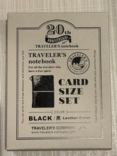 TRAVELERS Notebook Limited Card Size 20th Anniversary Black Set NEW Japan