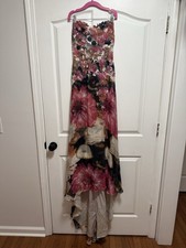 JOVANI  Full Length Formal Gown Prom 100% Silk Dress Size 0 *RARE 2000’s*