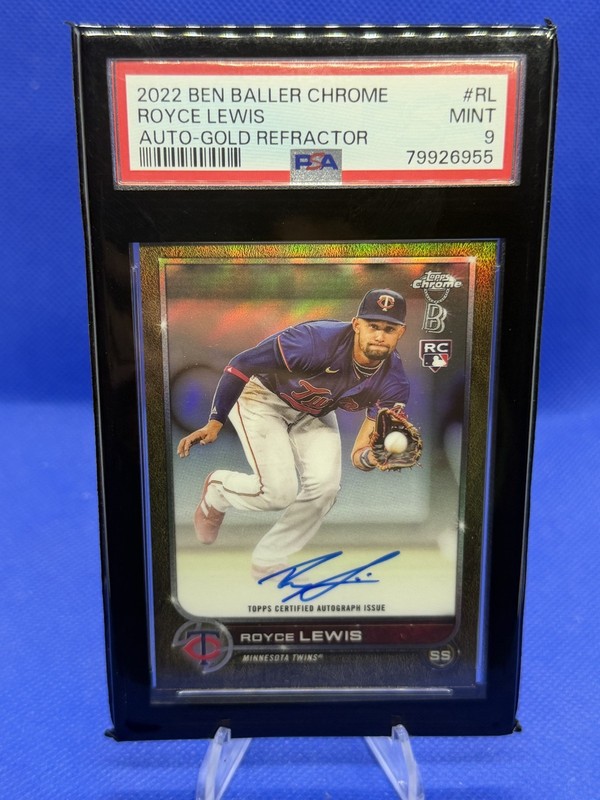 2022 Topps Chrome Ben Baller Edition - Auto Royce Lewis #BBA-RL Gold /50 PSA 9