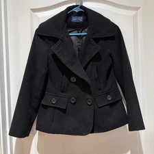 Rothschild Wool Girls Double Breasted Short Pea Coat Size 10-12