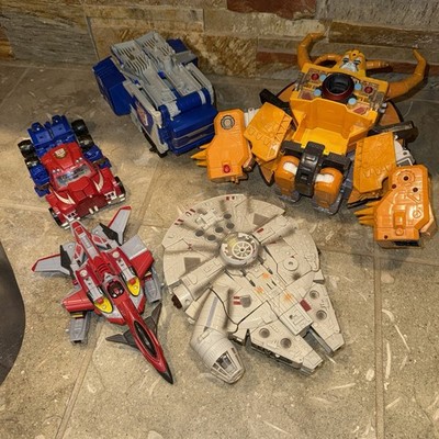 HASBRO Transformers + Star Wars Lot Unicron Optimus Falcon Used