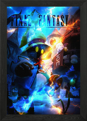 Final Fantasy IX Vivi and Moogles gerahmtes Wandbild Poster Leinwanddruck Bild