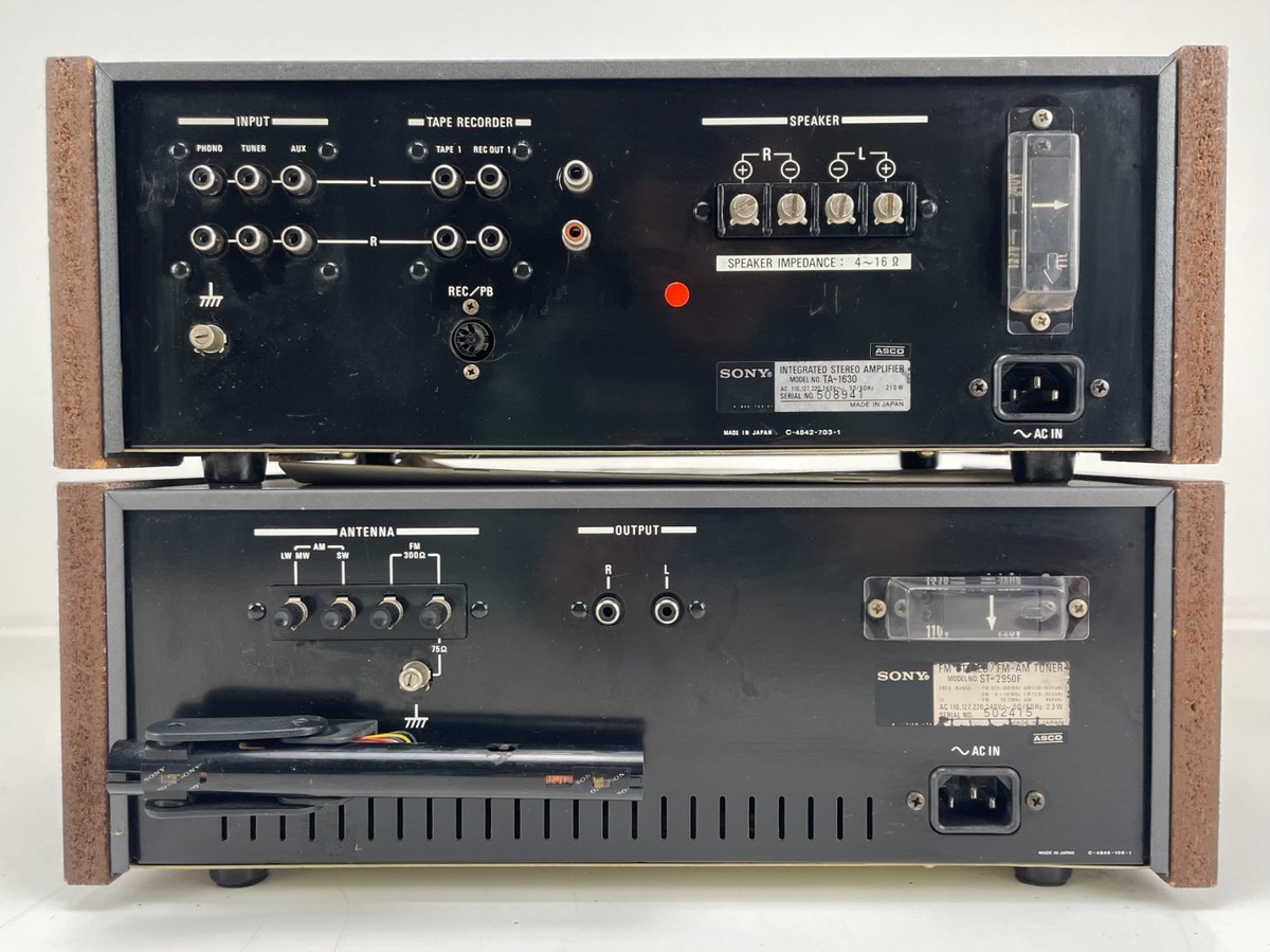 Sony TA-1630 Amplifier + ST-2950F Tuner – Excellent Condition