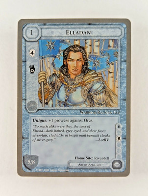 Elladan - Middle Earth CCG card (1998 ICE) MECCG Silver Grey Border Reprint LotR