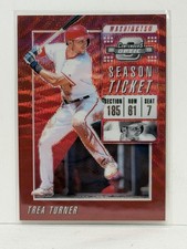 Trea Turner - 2019 Panini Contenders Optic Ruby Wave Parallel #/199, Nationals