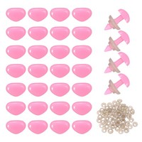 FüR Puppen, 50 StüCk 14Mm Sicherheitsnase, Realistisch, Rosa