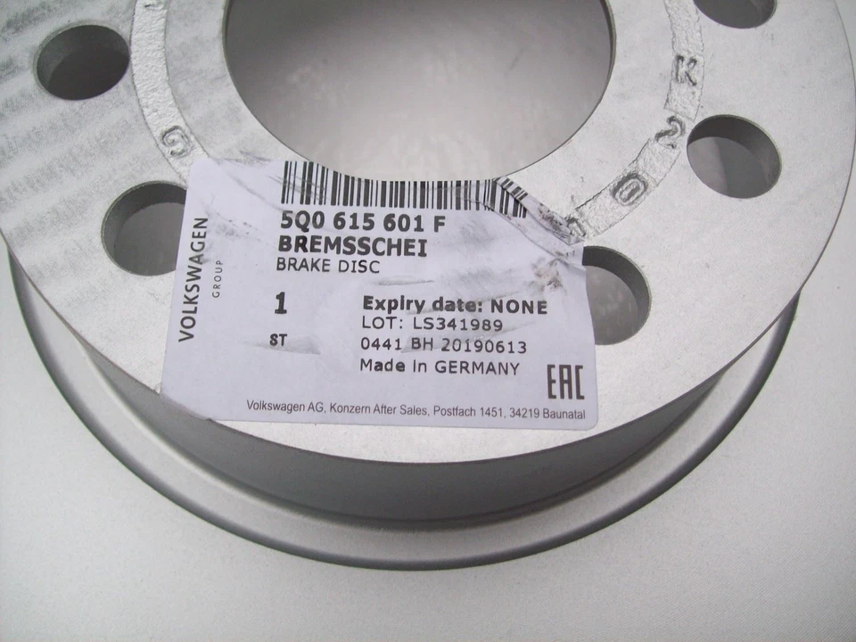 Disco de freno ecológico con juego de pastillas de freno trasero genuino VW Golf 1K 5K 51 52 5M 2006-2016 Foto 3 de 4