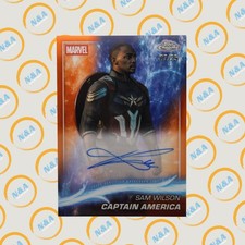 2025 Topps Chrome MarvelStudios Orange Auto Anthony Mackie as Captain America/25
