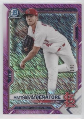 2021 Bowman Chrome Prospects Fuchsia Shimmer Refractor Matthew Liberatore s3g