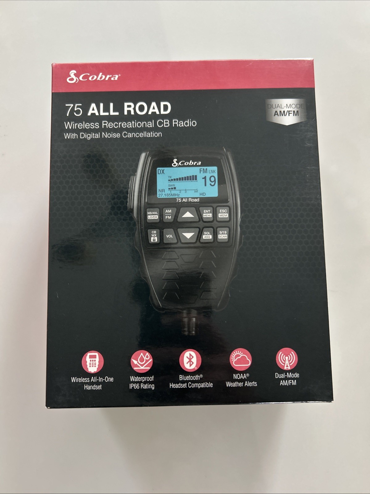 Cobra 75 All Road Wireless CB Radio Dual-Mode AM/FM Bluetoot