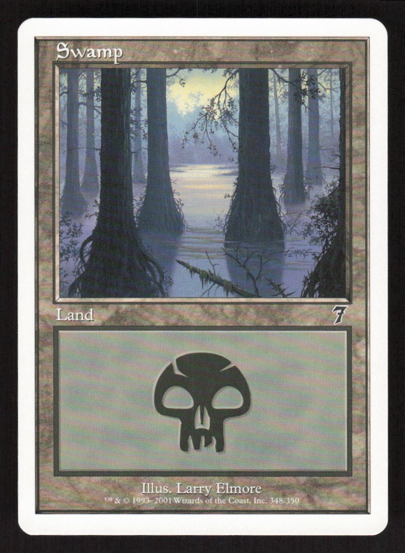 MTG Magic The Gathering 7th Edition Swamp (348) 348