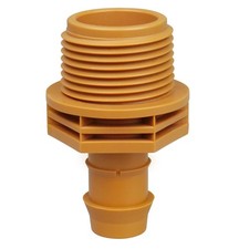 "1/2 Inch Drip Irrigation Fittings to 3/4 Inch Male Hose Adapter, 12 Pack"