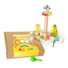 Bird Toy, Parrot 360  Interactive Rotating Perch, Bird Cage Accessories for