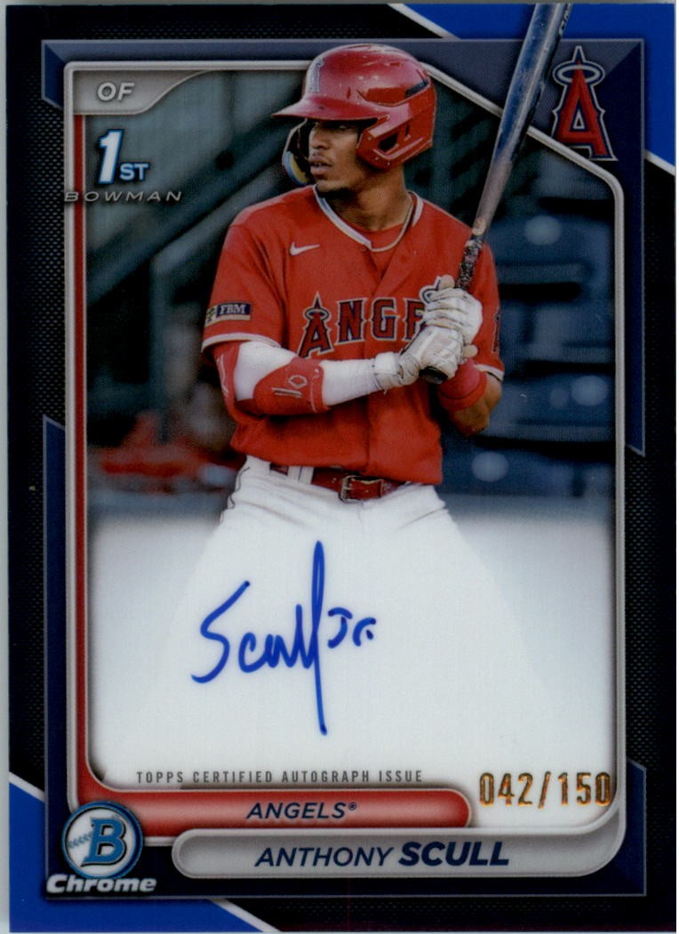 2024 Bowman Chrome Prospect Autographs Blue Ref CPAAS Anthony Scull Auto/150 BB