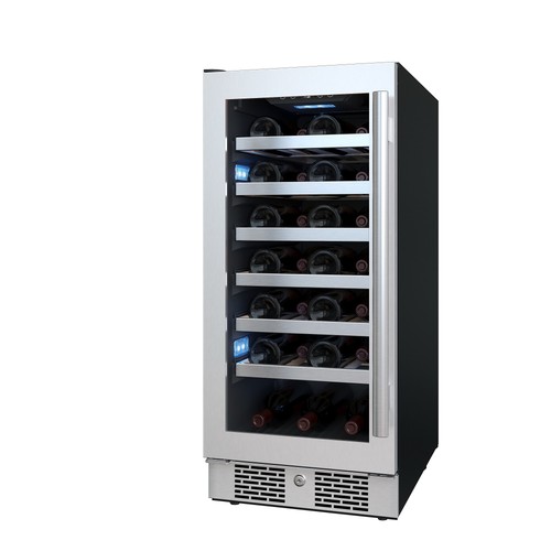Avallon AWC152SZLH 15"W 27 Bottle Capacity Single Zone Wine - Stainless Steel - Picture 5 of 12