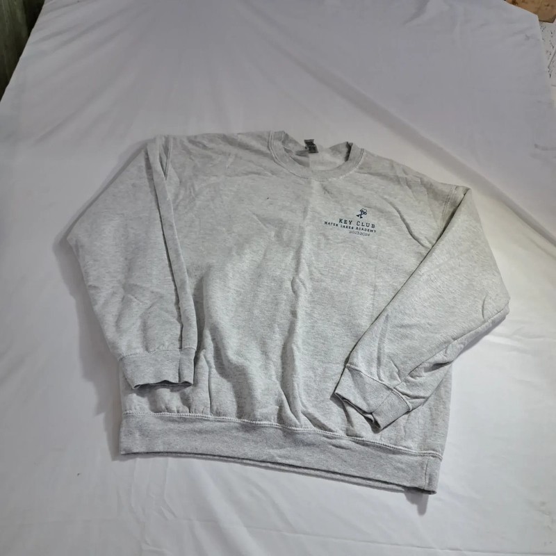 Gildan Heavy Blend Crewneck Sweatshirt L Gray Heather MLA Key Club 2023-2024