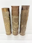 LOT OF 3: EARLY 1900’s ATQ EMBOSSED DECO AMMO SHELLS
