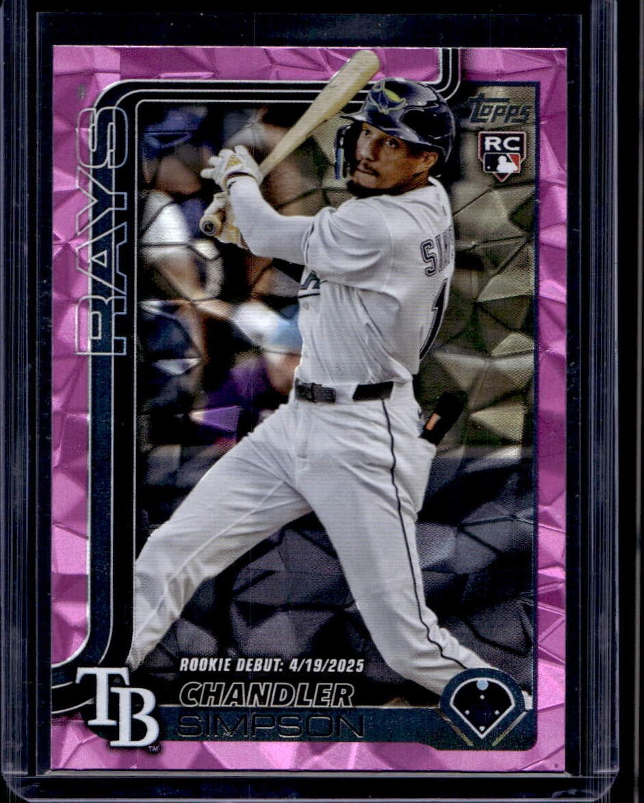Chandler Simpson 2025 Topps Update #US349 Rookie Debut Pink Diamante Foil