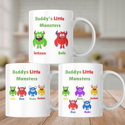 Tasse Papa kleine Monster personalisiert lustig Geschenk für Papa Papa Weitertagsgeschenk