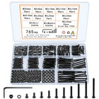 765 Pcs M3 Bolt and Nut Kit - Hex Socket Button Head Cap Screws, Washers Set