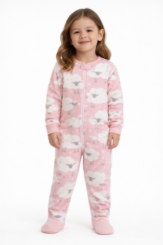 Neu mit Etikett Carter's Mädchen Fleece Footie Pyjama, hellrosa Schaf, Größe 3T - Bild 1 von 2