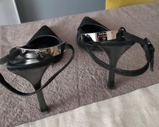 GUCCI Tom Ford wildleder metall logo heels vintage raritat 90’s