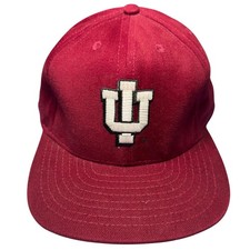 Vtg Indiana University Hoosiers Hat 90s California Headwear Crimson USA Made