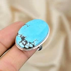 925 Sterling Silver Ring Turquoise Gemstone Ring Silver Statement Ring