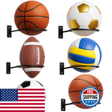 Threan 30 Pieces Basketball Holder Wall Mount Sports Ball Storage Display Rack