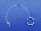 GRANDMA GRABE'S BEAUTIFUL VINTAGE 925 STERLING SILVER CZ RING 4G NECKLACE