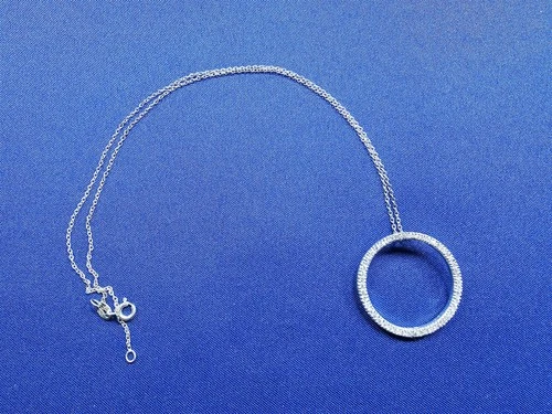 GRANDMA GRABE'S BEAUTIFUL VINTAGE 925 STERLING SILVER CZ RING 4G NECKLACE