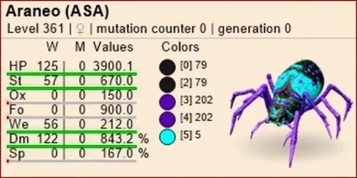  ARK Survival Ascended OFFICIAL PVE - ARANEO SOLID TOP STATS TOP COLORS