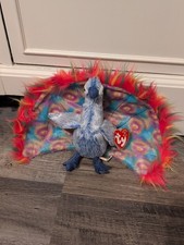 TY Beanie Baby Retired Flashy The Peac*ck 2000 With Tags
