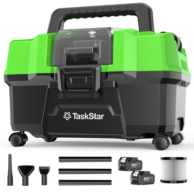 2.6 Gal Brushless Cordless Shop Vacuum Wet Dry W/ Blower,2*4.0Ah Battery+Charger