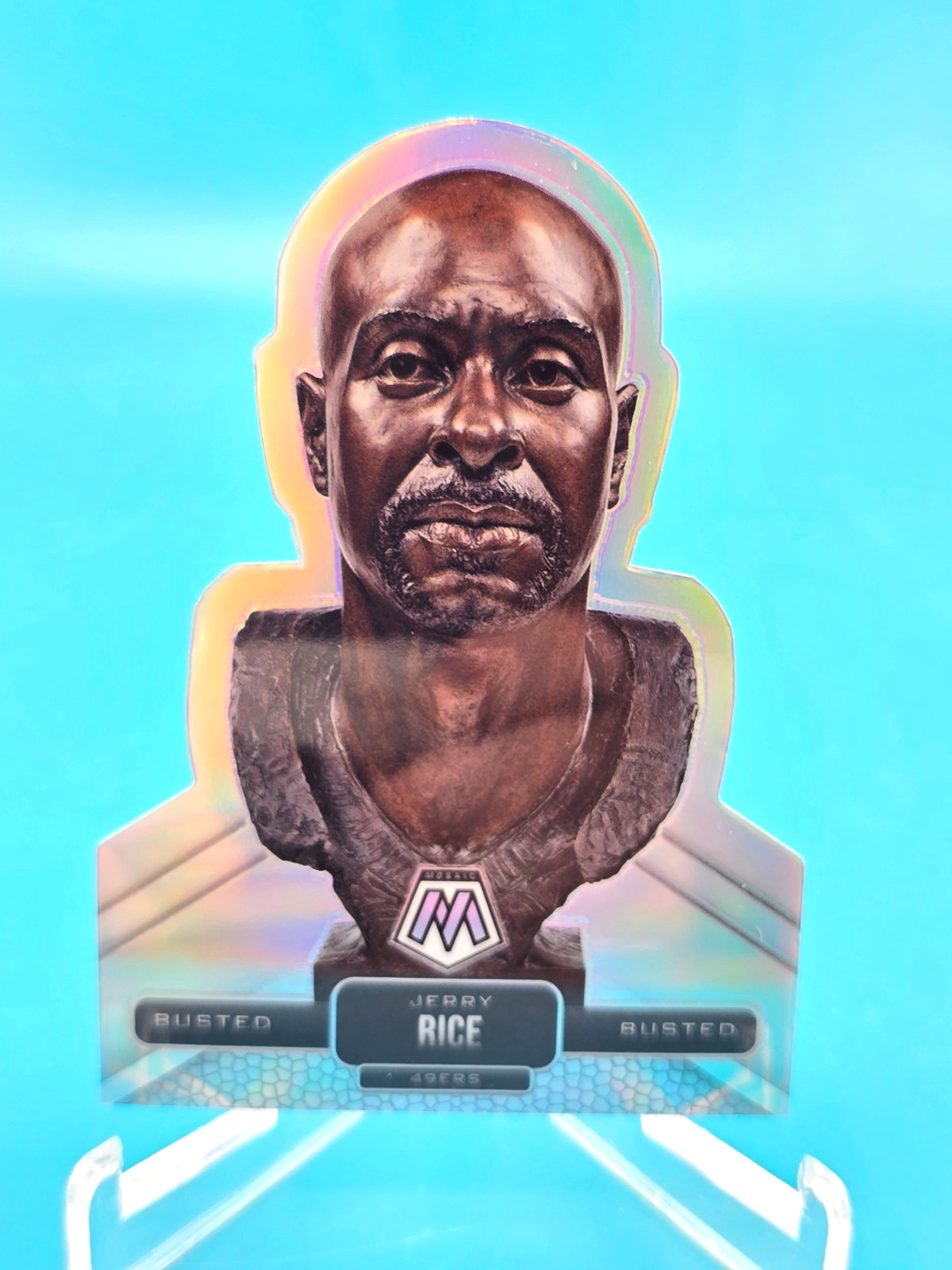 Jerry Rice 2021 Panini Mosaic Busted Silver Prizm HOF NFL 49ers SSP No. BU-3