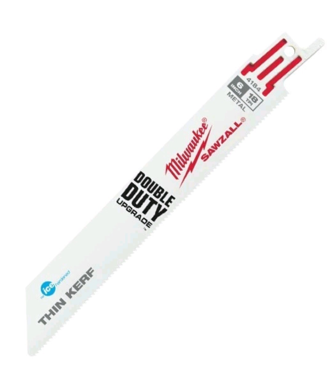 New Milwaukee 48-00-4184 6 in. 18 TPI Ice Hardened Sawzall Blades (5 Pk)