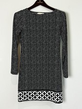 MICHAEL Michael Kors Shift Dress Sz P Black White Mod Classic Office Lightweight
