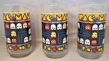 3 Vintage Bally Midway Pac-Man Drinking Glass...
