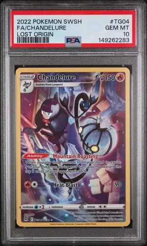 Chandelure TG04/TG30 - Swsh11: Lost Origin Trainer Gallery Holo (PSA 10)