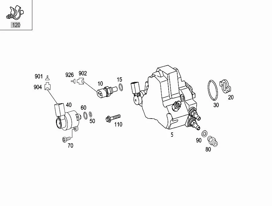 Mercedes-Benz OM646 Fuel Quality Pressure Control Valve (PCV  