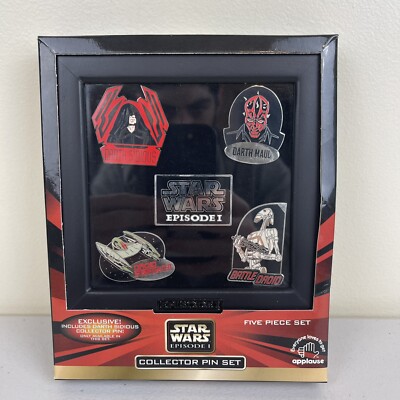 Star Wars Episode I Dark Side Collectible Pin Set Darth Maul Applause 5 Pin