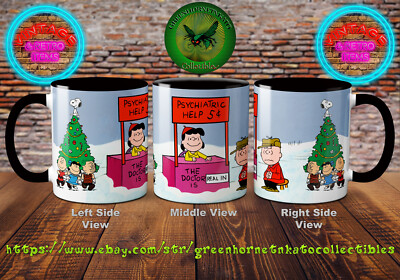 Lucy Psychiatric Help 5 Cents Charlie Brown Christmas 11 oz Custom Beverage  Mug | eBay