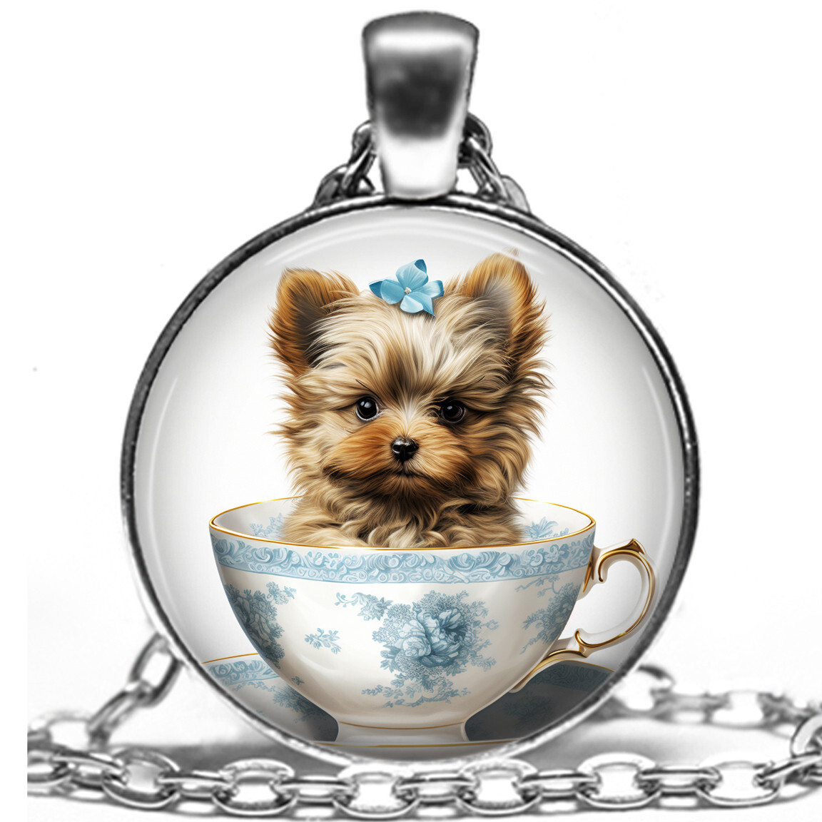 I Love My Dog Breed Watercolor Fridge Magnet - Yorkshire Terrier Design, 2x3 Inches